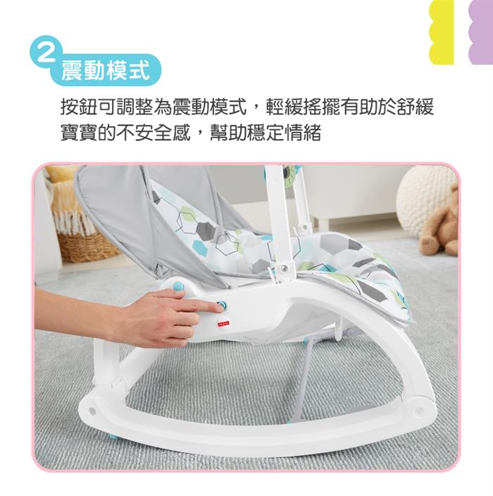(出租)【Fisher Price 費雪】可折疊繽紛躺椅(幾何)